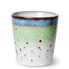 HK living Keramický hrnek 70's Mug Comet 180 ml, zelená barva, keramika