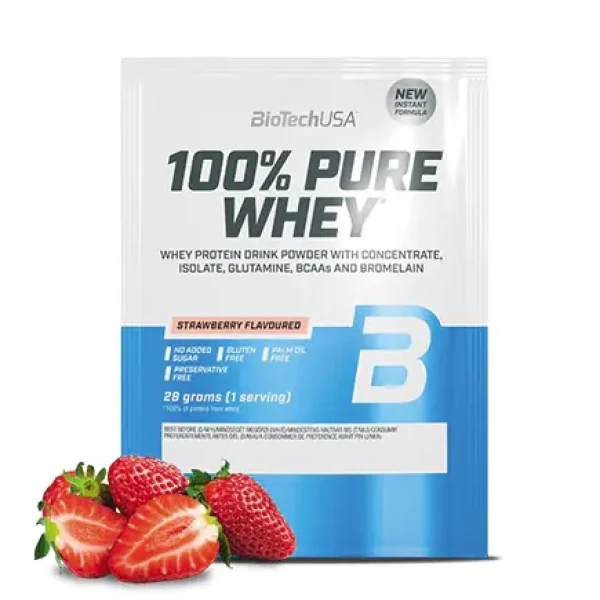 BioTech 100% Pure Whey 28 g strawberry (12146)