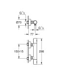GROHE - Grohtherm 1000 Cosmopolitan Termostatická sprchová baterie, kartáčovaný Cool Sunrise 34065GN2