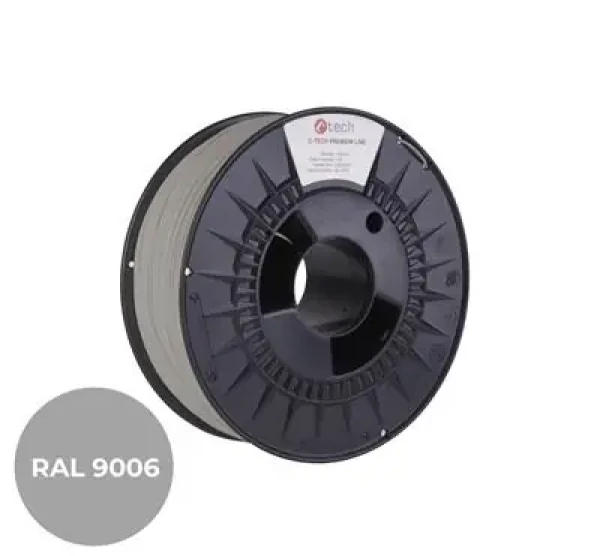 C-TECH PREMIUM LINE Filament PLA bílý hliník | RAL9006 | 1.75mm | 1kg (8594125012854)