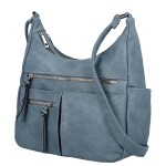 Stylová dámská koženková crossbody kabelka Timea, modrá