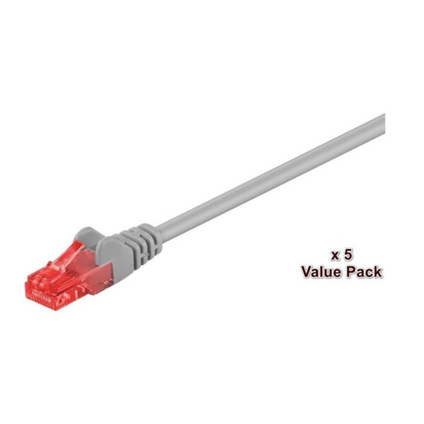 MicroConnect V-UTP615VP RJ45 síťové kabely, propojovací kabely 15 m šedá 5 ks