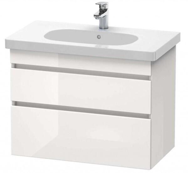 DURAVIT - DuraStyle Umyvadlová skříňka 61x80x45 cm, 2 zásuvky, lesklá bílá DS648402222