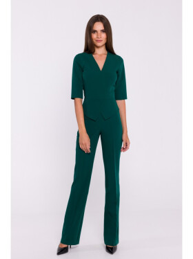 S377 Kombinéza Peplum - zelená EU XL