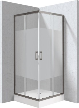 DEANTE - Funkia Evo čtvercový kout s vaničkou, 90x90 cm – vzor pruh KYCZDE99P