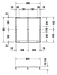 DURAVIT - Příslušenství Podpora sprchové vaničky 800x800 mm 791373000000000