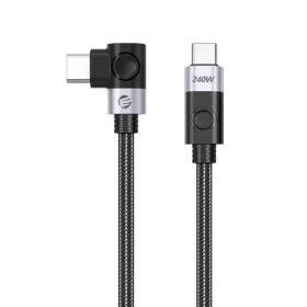 Orico CW240 černá / Kabel USB-C - USB-C / lomený / PD 240W / 20 Gbps / 0,5 m