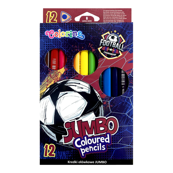 Colorino Pastelky trojhranné JUMBO Fotbal