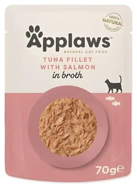 Applaws Tuňák a losos v želé 70 g / Kapsička pro kočky / bez lepku (033-8256)