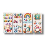 Dortisimo Celofánový sáček Velikonoce s pleteným vzorem 12,5 x 27 cm (12 ks)