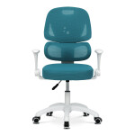 Dětská židle, výškově nastavitelná, modrá síťovina, KA-K1063 BLUE