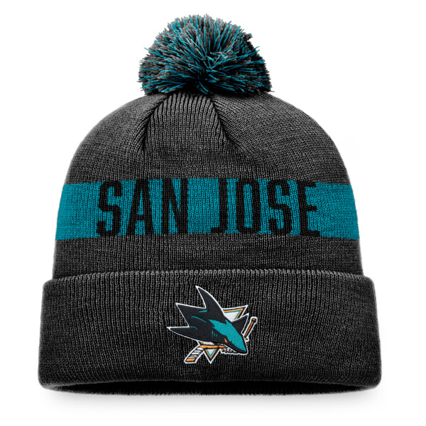 Fanatics Pánská Zimní čepice San Jose Sharks Fundamental Beanie Cuff with Pom