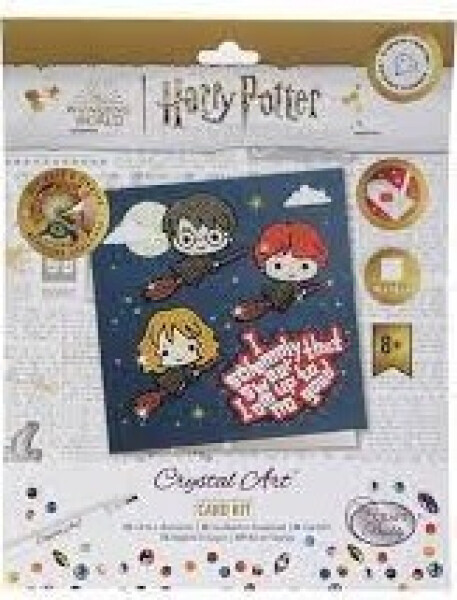 Crystal Art pohlednice - Harry Potter Flying High, 18x18cm - EPEE