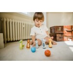 Orange Tree Toys Dřevěné kuželky - Zvířátka z džungle