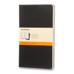 Sešity Moleskine Cahier, L, linkované, 3 ks - černý