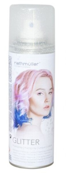 Barva na vlasy stříbrná třpytivá 100 ml sprej Barva na vlasy stříbrná třpytivá 100 ml sprej