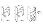 Buffet Linda 80 Barva korpusu: Antracit