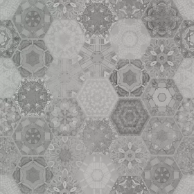 Dlažba Patchwork Hexagon Grey 60/60 Rekt.