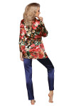 Župan + kalhoty Frida Secret Garden Collection Red-Navy blue
