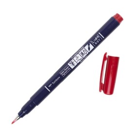 Tombow Fudenosuke Hard štětcový fix červený