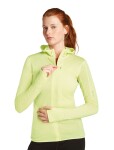 ICEBREAKER Wmns Mer 200 Realfleece Descender LS Zip H, Citrine (vzorek) velikost: S