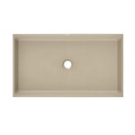 Umyvadlo na desku SAT Cemento 64x37 cm písková mat bez otvoru pro baterii, bez přepadu CEM6437P CEM6437P