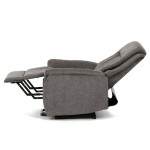 Polohovací křeslo, elektrické zabudované ovládání, šedá, látka, TV-Q8575 GREY2