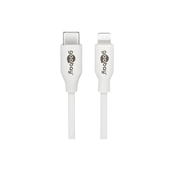 Goobay 39446 bílá / Nabíjecí a synchronizační kabel Lightning - USB-C / 1 m (39446)
