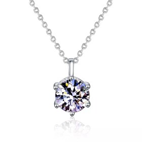 Royal Fashion stříbrný náhrdelník HA-XMZ004-SILVER-MOISSANITE