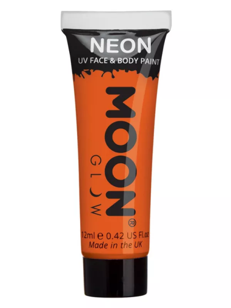 Ptakoviny.cz Líčidlo na obličej a tělo- Moon Glow Intense Neon UV - oranžová 12 ml