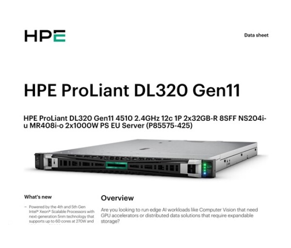 HPE PL DL320g11 4510 (2.4/12C) 2x32G (p64706) NS204(2x480) MR408i-o 8SFF 2x1000W 2p1G Smart Choice EDF_1580581874