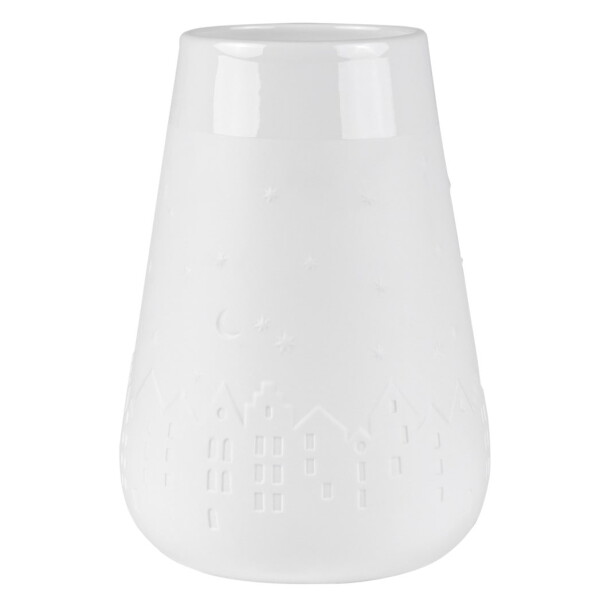 Räder Porcelánová váza Winter City, bílá barva, porcelán