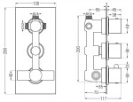 MEXEN - Cube termostatická baterie sprcha/vana 3-chrom výstup 77503-00