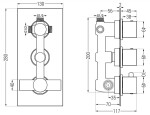 MEXEN - Cube termostatická baterie sprcha/vana 3-output, černá 77503-70