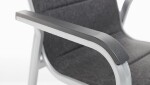 KETTLER BASIC PLUS PADDED stohovatelné, hliníkové křeslo - stříbrná / antracit