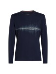 ICEBREAKER M 200 Oasis LS Crewe Snow Wave, Midnight Navy velikost: XXL