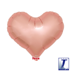 Balónek srdce růžovo zlaté metalické 45 cm Balónek srdce růžovo zlaté metalické 45 cm