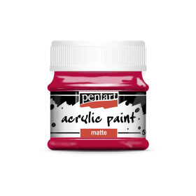 Pentart Matte akrylová barva 50 ml červená karmínová