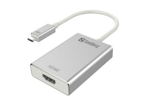 Sandberg USB-C do HDMI konvertor / stříbrný (136-12)