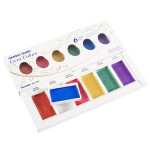 Kuretake Gansai Tambi Gem Colors - Metalické akvarelové barvy sada 6 ks