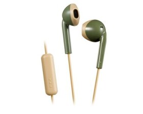 JVC HA-F19M-GC Retro zeleno-béžová / sluchátka do uší / s mikrofonem / 3.5mm jack / 1m (HAF-19MGCE)