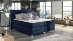 Boxspring Amadeo Rozměr: 140 x 200 cm, látka: Berlin 01, Varianta: S LED osvětlení