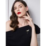Brož se smaragdovými zirkony Augusta - vážka, Zlatá