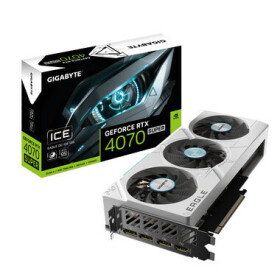 GIGABYTE GeForce RTX 4070 SUPER EAGLE ICE OC 12GB / 1980-2535 MHz / 12GB D6 / 192-bit / 1x HDMI 3x DP / (16) 700W (GV-N407SEAGLEOC ICE-12GD)