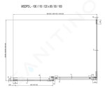 RAVAK - Matrix Sprchový kout třídílný MSDPS-100/80 L, 985-1005x785-805 mm, lesklý hliník/čiré sklo 0WLA4C00Z1