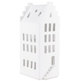 Räder Porcelánový svícen dům Gable House 31,5 cm, bílá barva, porcelán