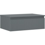 MEXEN/S - Rivel koupelnová skříňka pod umyvadlo 70 cm s deskou, 1 šuplík, reliéf , grafit mat 91A20-07023-1-BFC66