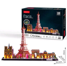 CubicFun 3D puzzle LED Paříž 115 ks