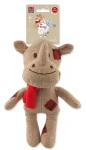 DOG FANTASY Hračka Winter Tale Nosorožec pískací / Přírodní juta / Pro střední a větší psy / 25 cm (454-857521)