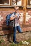 Školní batohový 3-dílný set BAAGL SKATE - Struktury (batoh, penál, sáček)